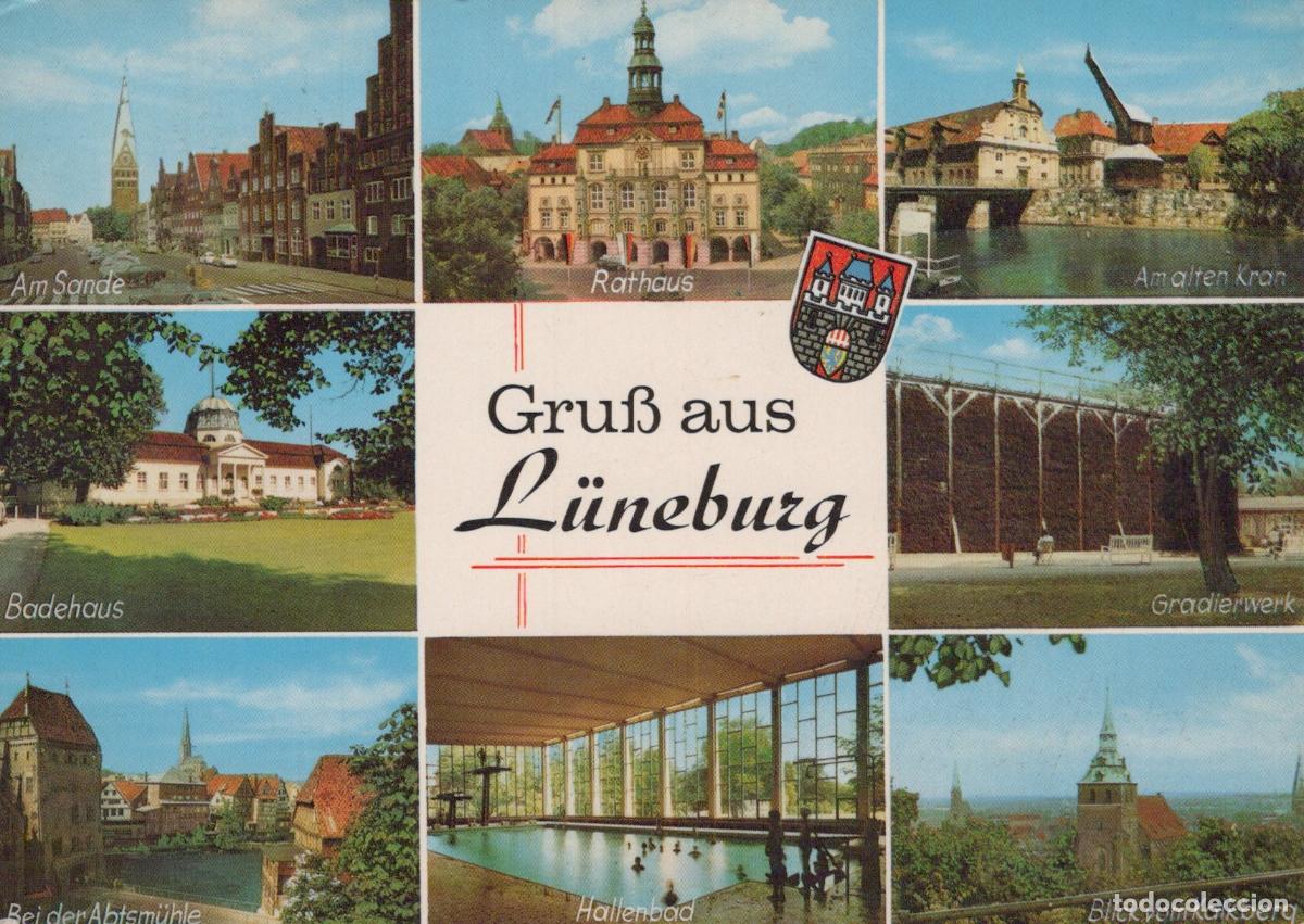 Postkarten: Germany L&uuml;neburg Multi View Rathaus am Sande am Alten Kran Badehaus *YAW586
