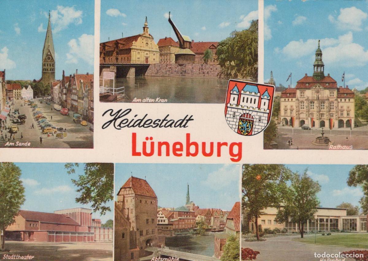 Postkarten: Germany L&uuml;neburg Multi View am Sande am Alten Kran Rathaus Unposted *YAW595