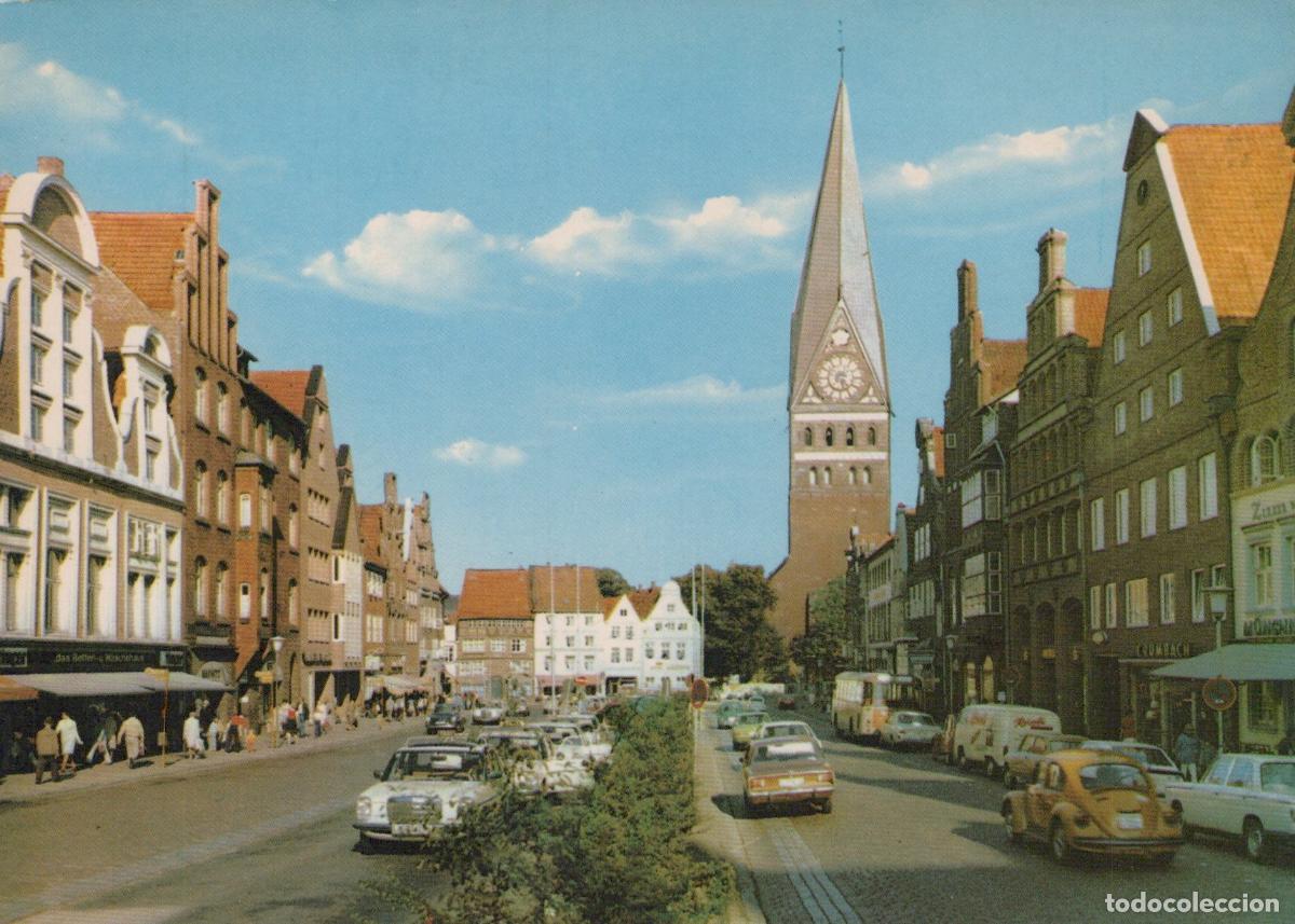 Postales: Germany L&uuml;neburg Street View St Johannis Church Cars 1970s *YAW598