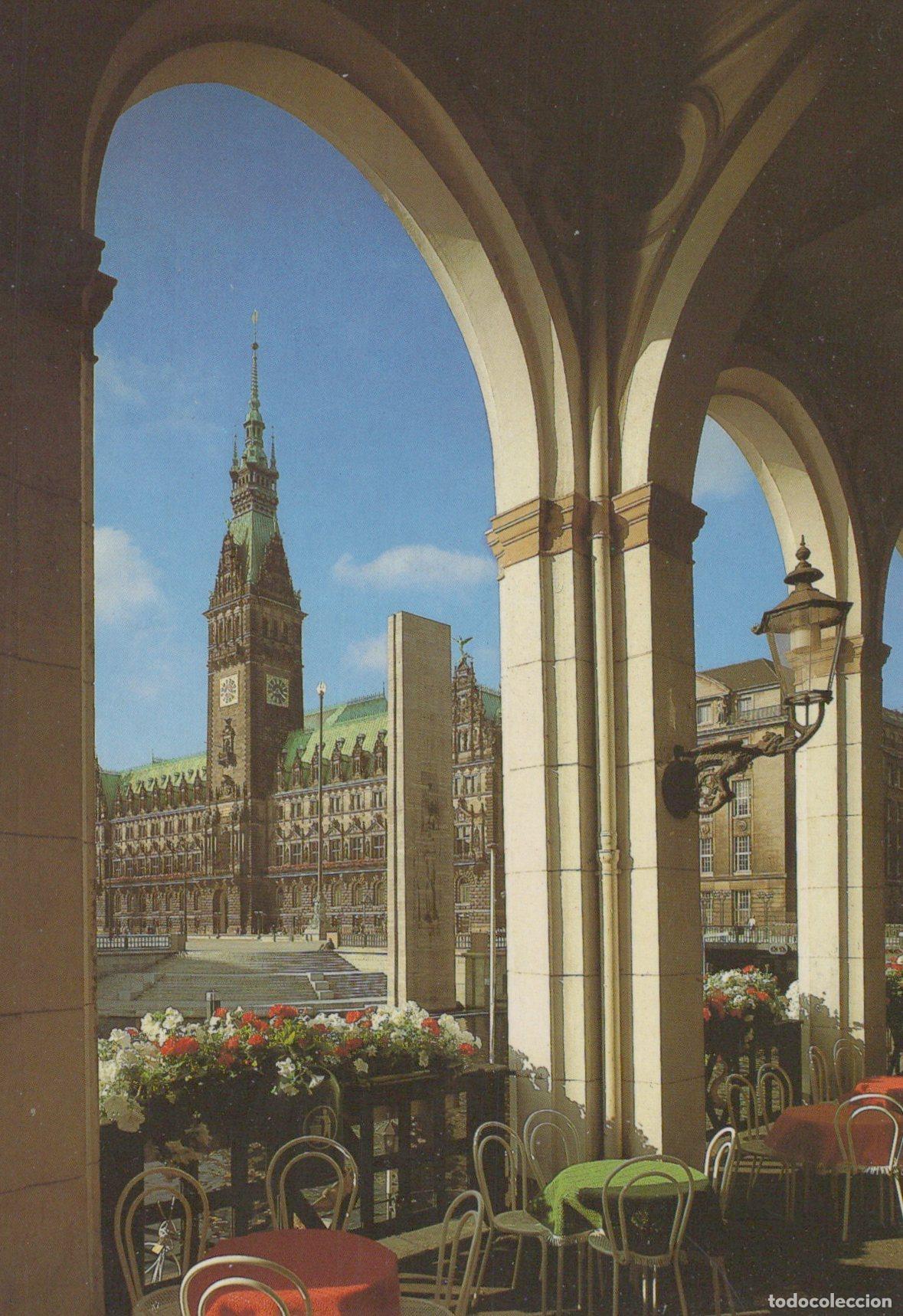 Postkarten: Germany Hamburg Rathaus and Alsterarkaden City Hall and Arches Unposted *YAW424