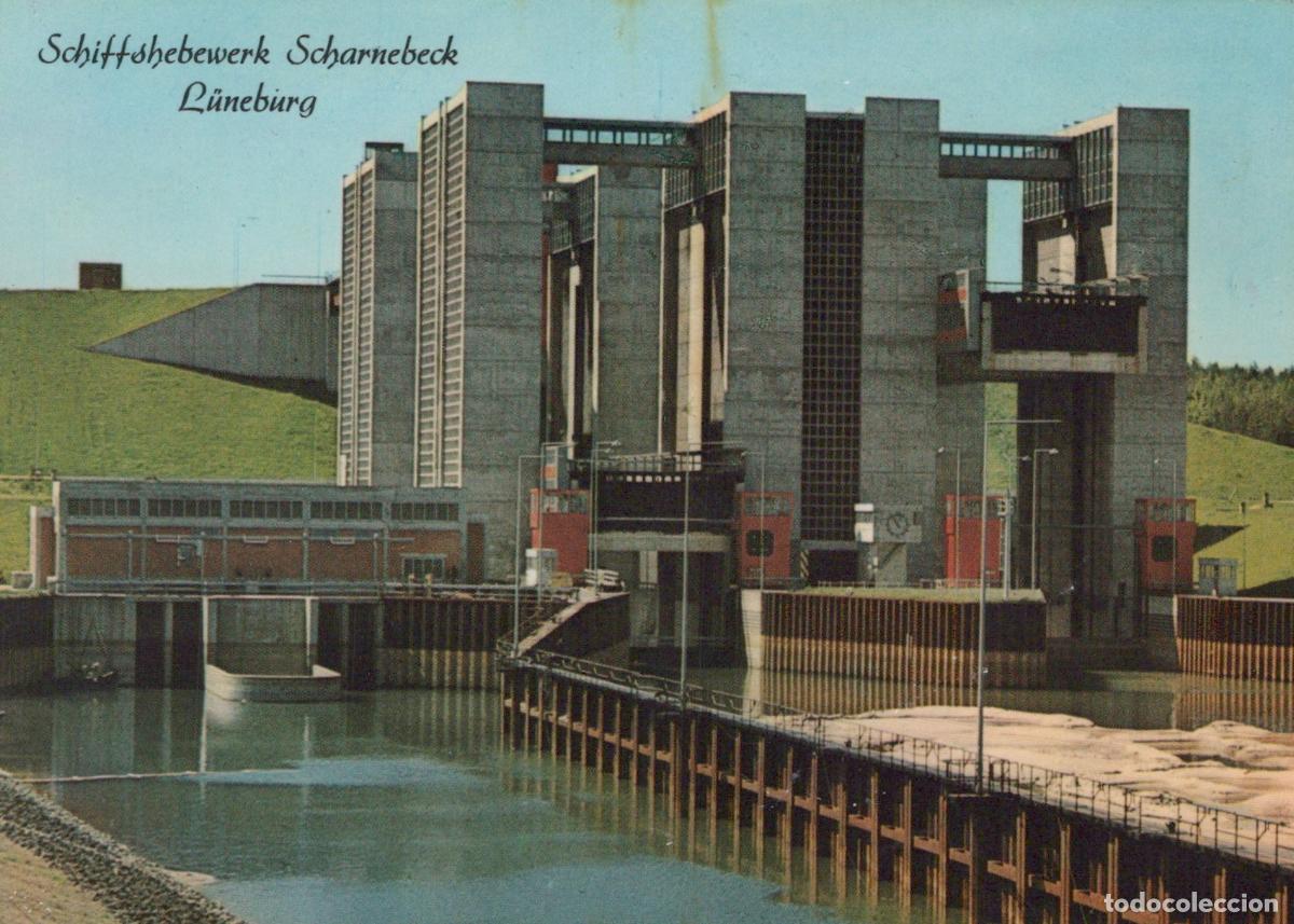 Postkarten: Germany L&uuml;neburg Schiffshebewerk Scharnebeck Modern Ship Lift Structure *YAW625