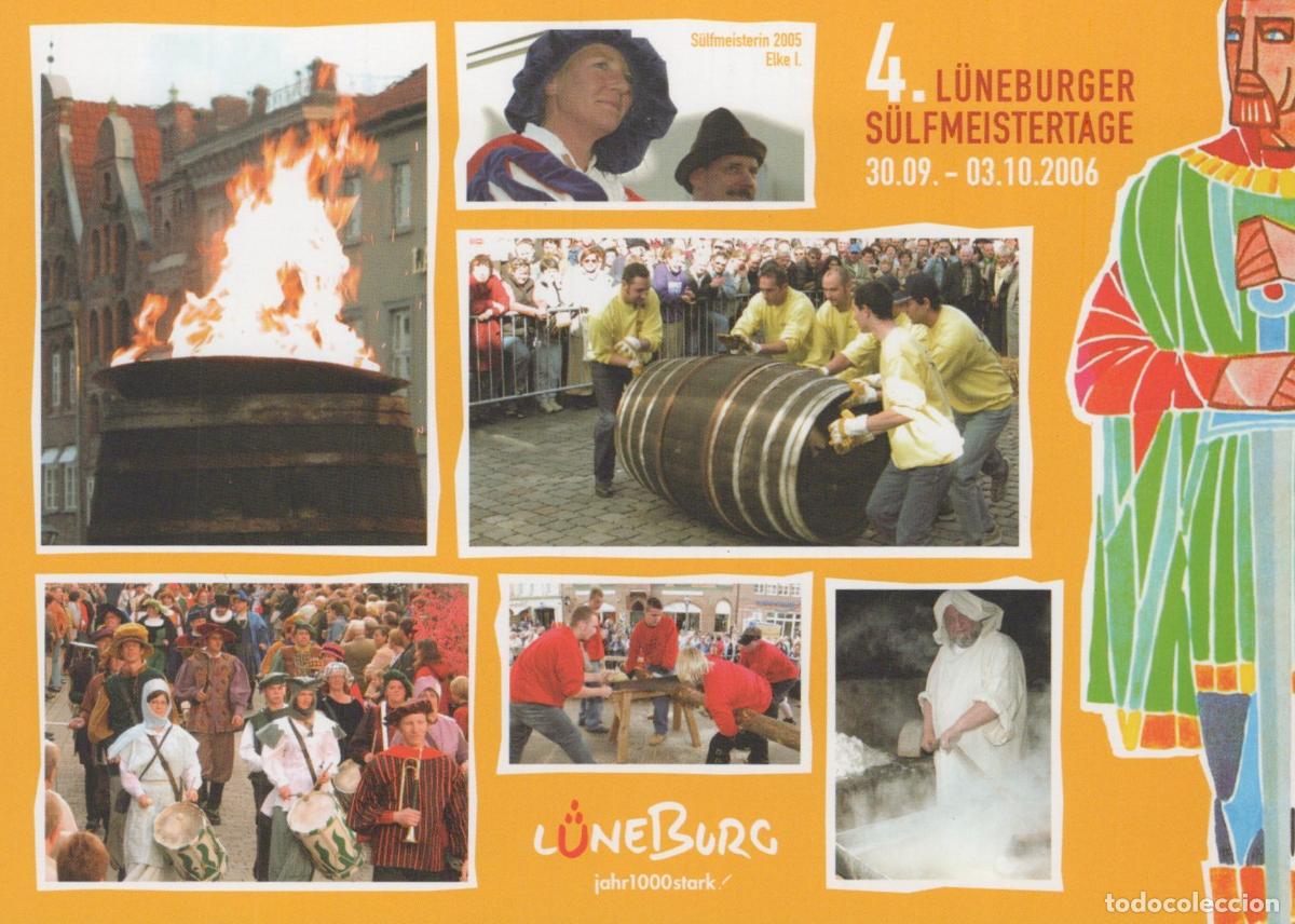 Postkarten: Germany L&uuml;neburg Salt Festival People Costumes Barrel Rolling Unposted *YAW631