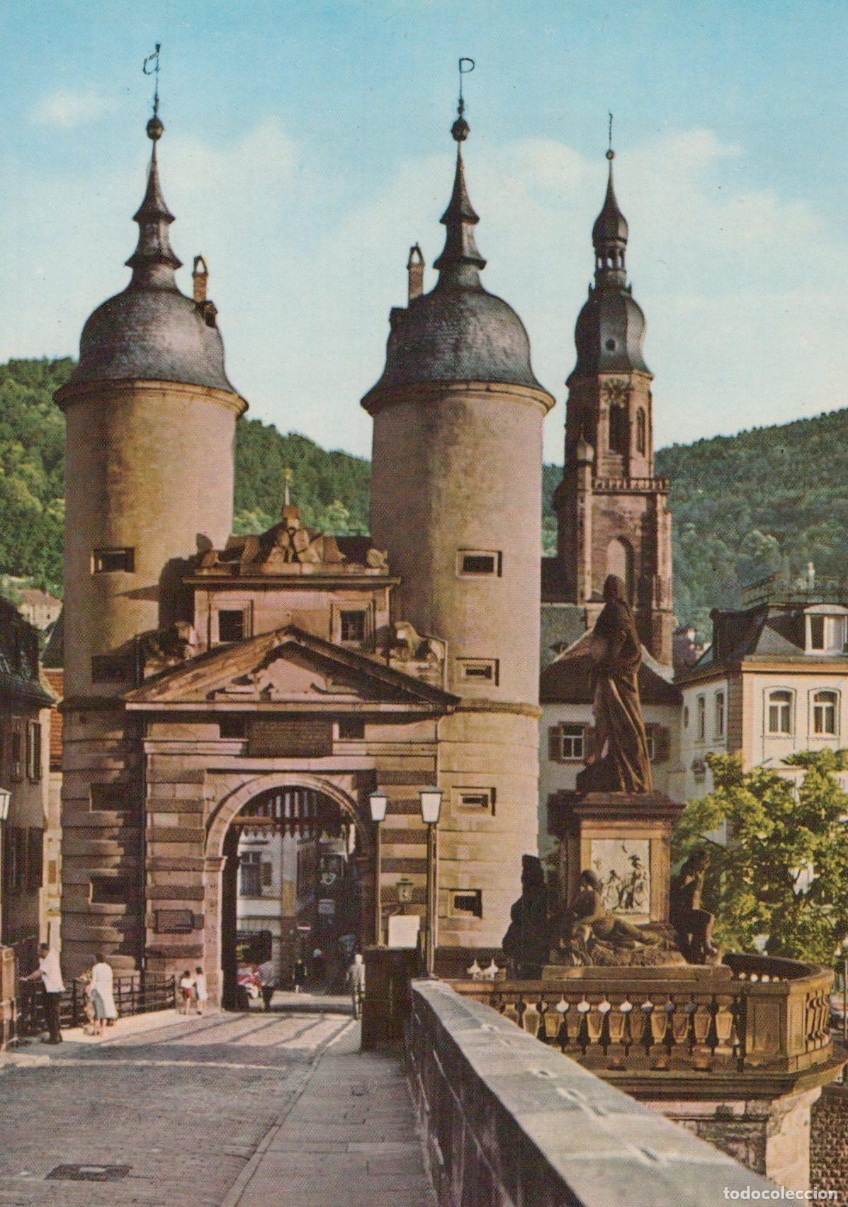 Postais: Germany Heidelberg Old Bridge Gate Towers and Karl Theodor Unposted *YAW469