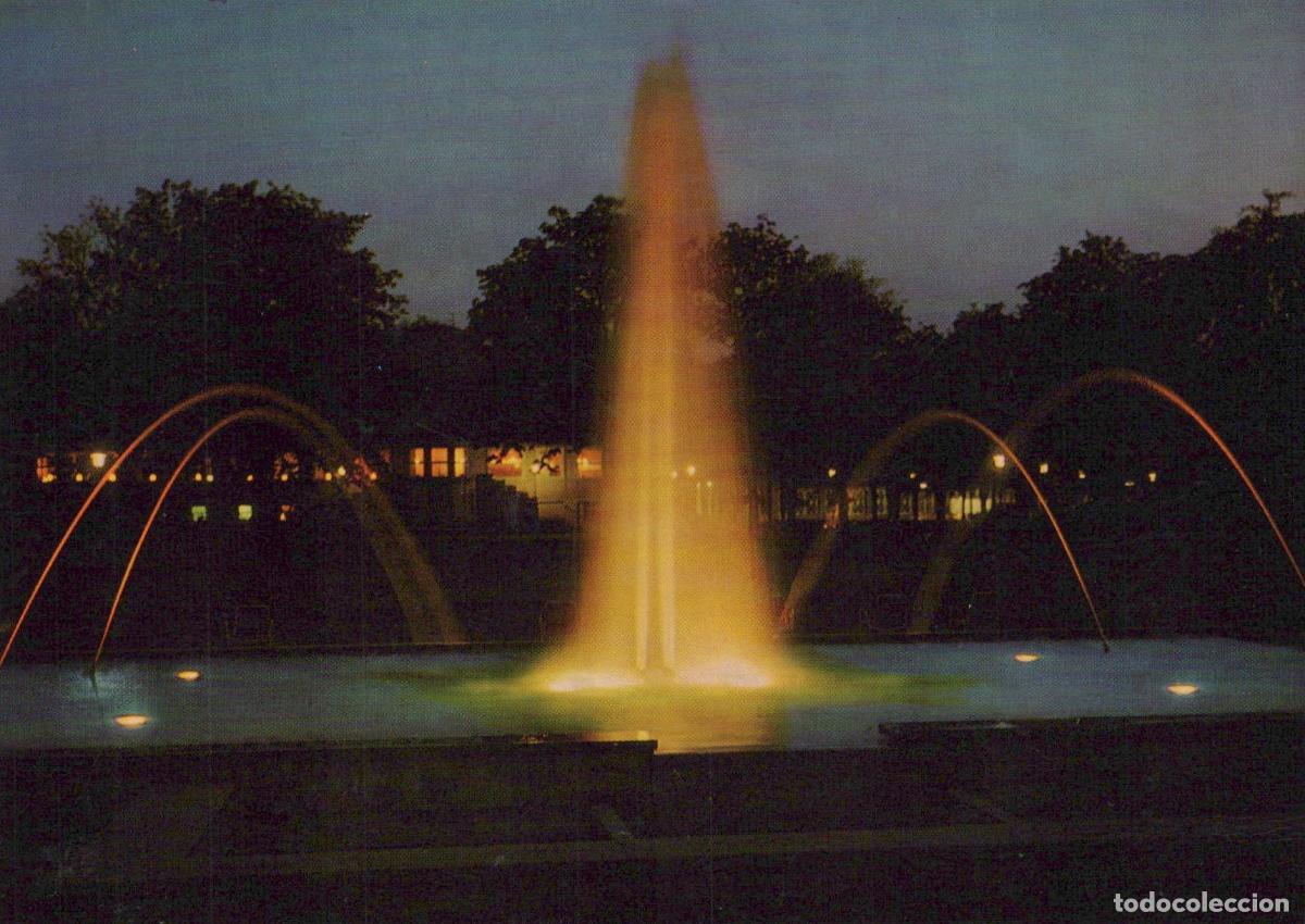 Postcards: Germany L&uuml;neburg Kurpark Fountain At Night Kurhaus and Unposted *YAW666