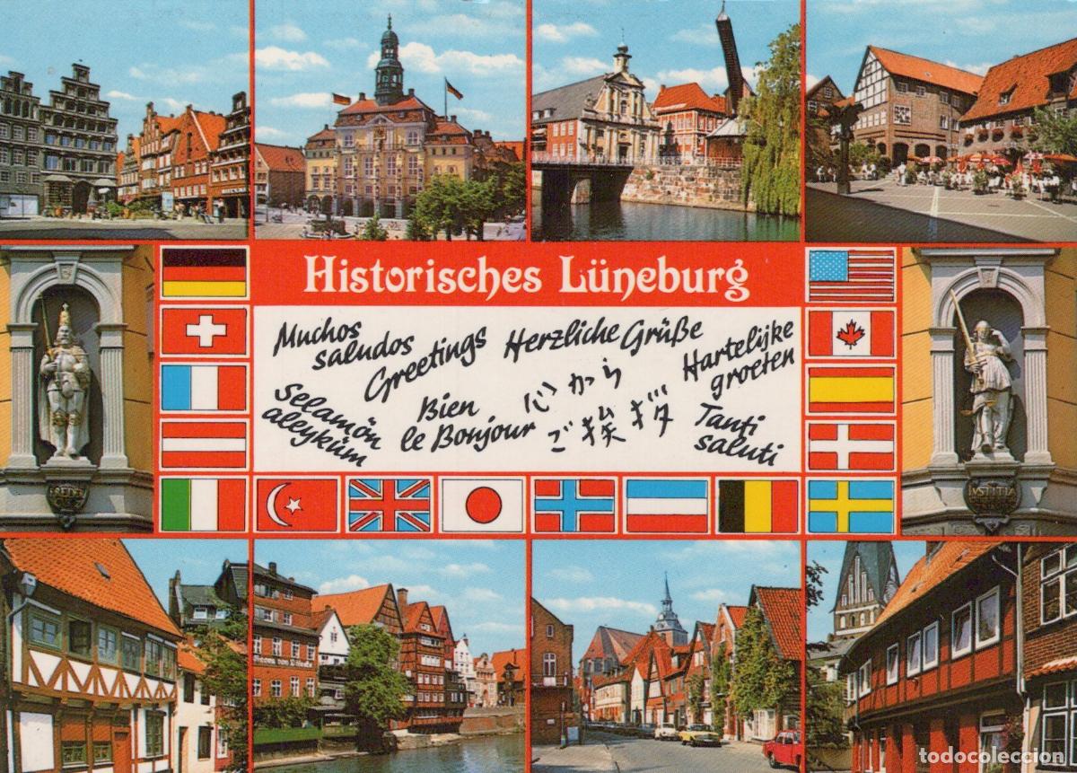 Postales: Germany L&uuml;neburg Historisches Multi View With Flags and Unposted *YAW685