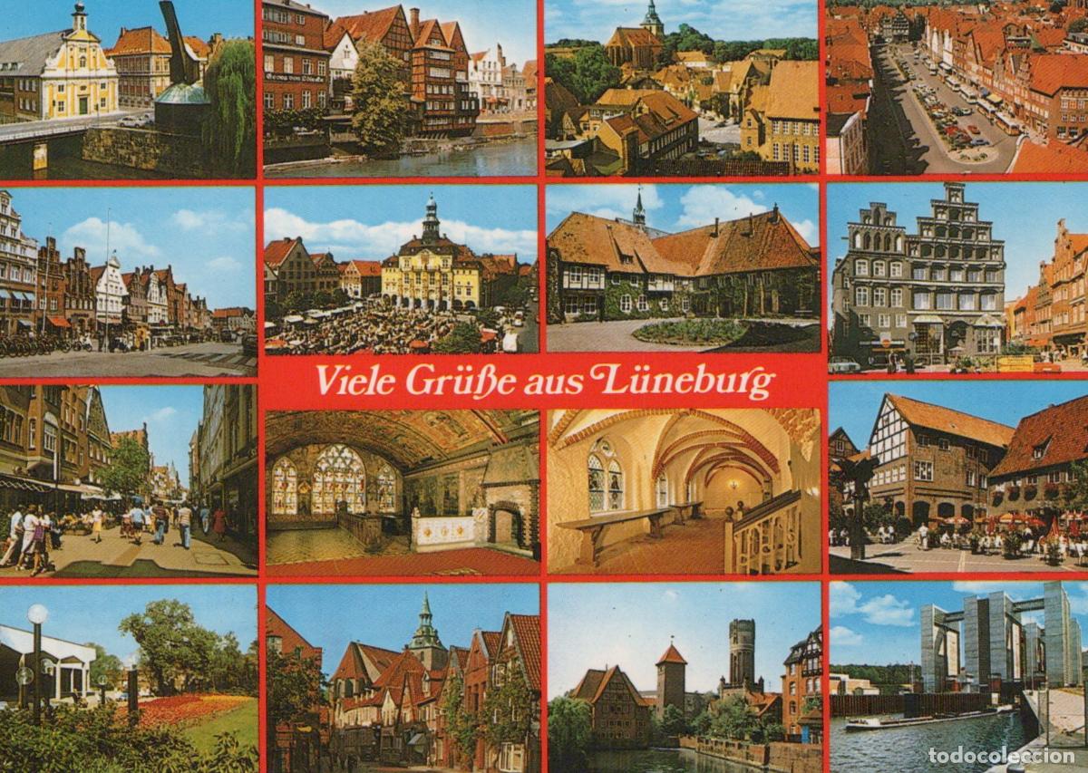 Postkarten: Germany L&uuml;neburg Multi View Cityscape Architecture River Unposted *YAW487
