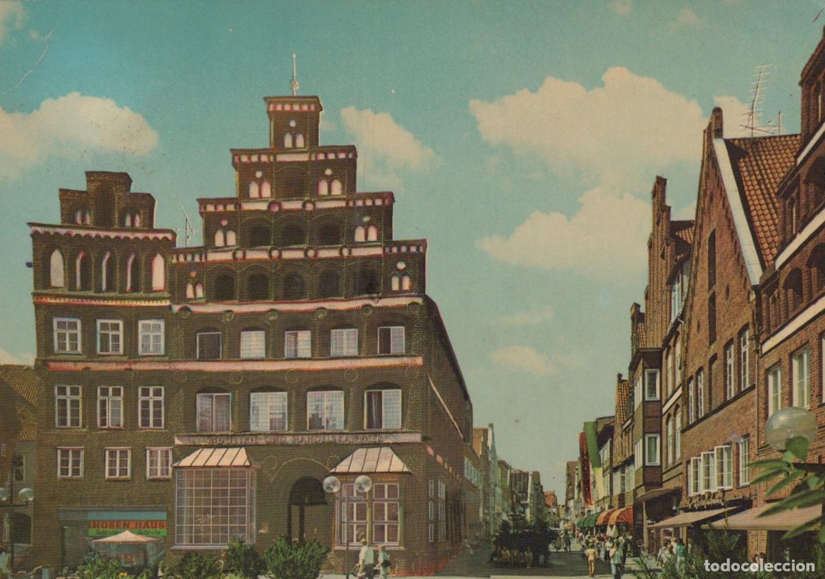 Postkarten: Germany L&uuml;neburg Historic Hohes Haus and Street View 1950s Unposted *YAW489