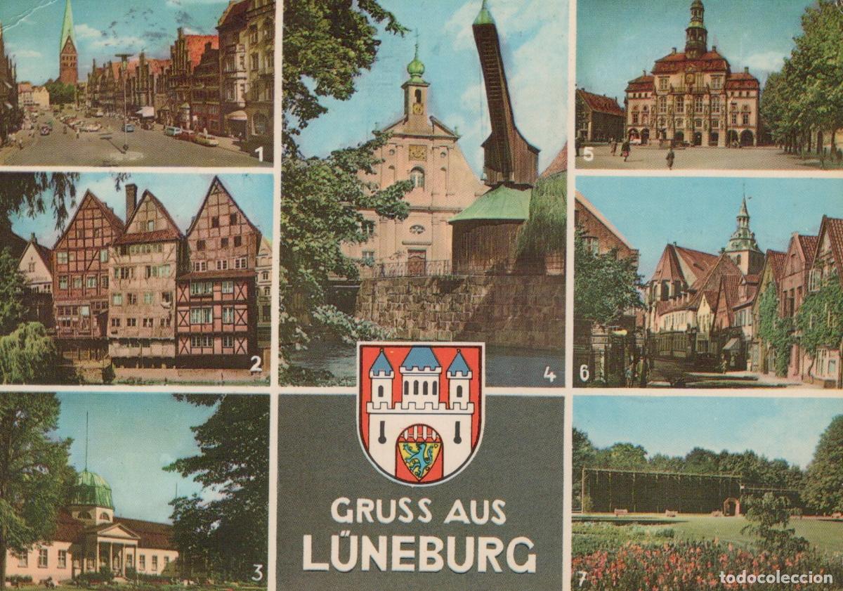 Postkarten: Germany L&uuml;neburg Multi View With City Hall Old Crane Timber Houses *YAW492
