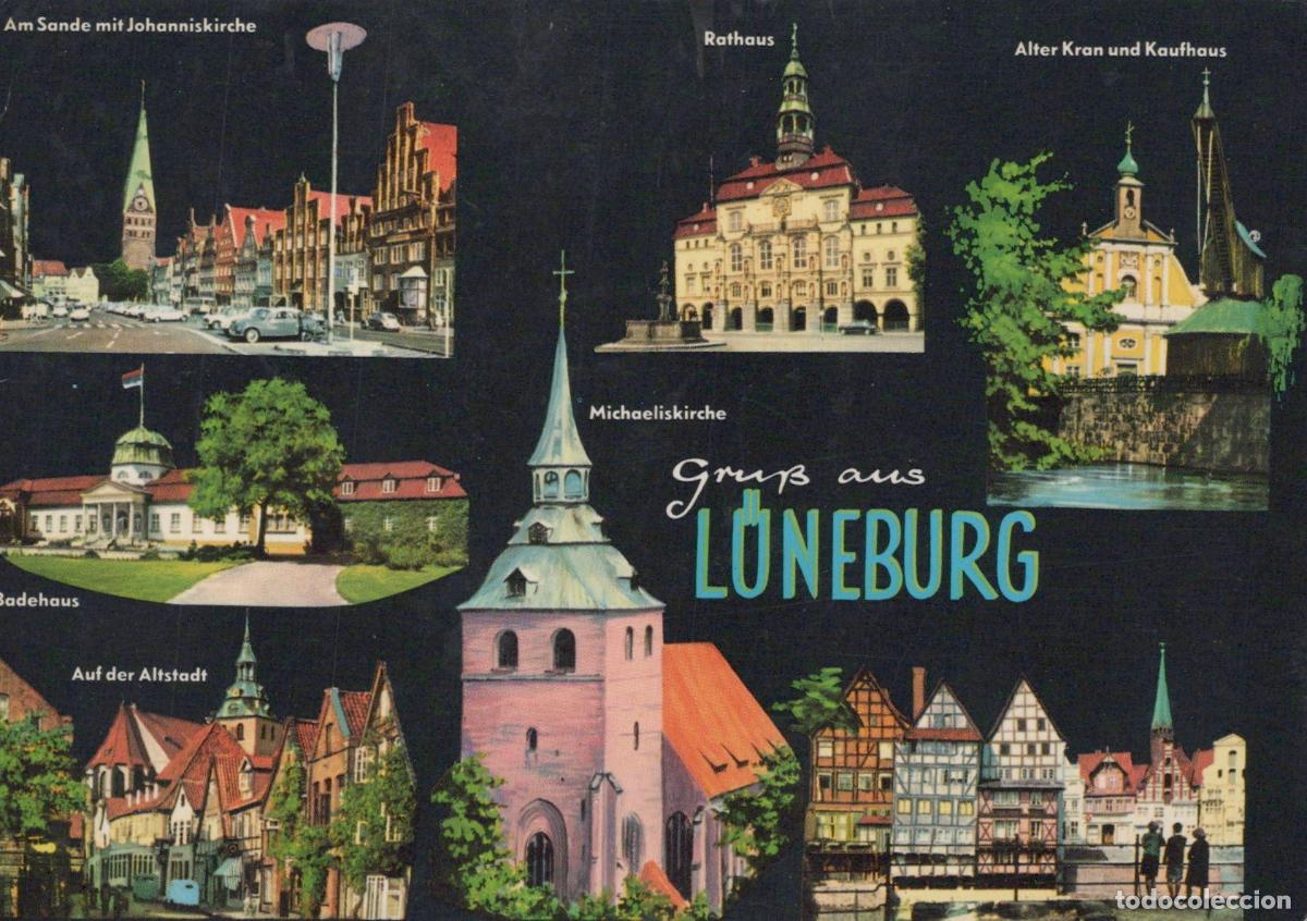 Postkarten: Germany L&uuml;neburg Multi View St Johanniskirche Rathaus Alter Kran *YAW512