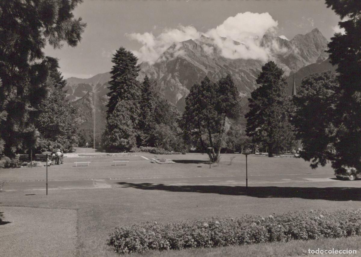 Postkarten: Switzerland Bad Ragaz Kurpark With Falknis Mountain View Unposted *YAW723