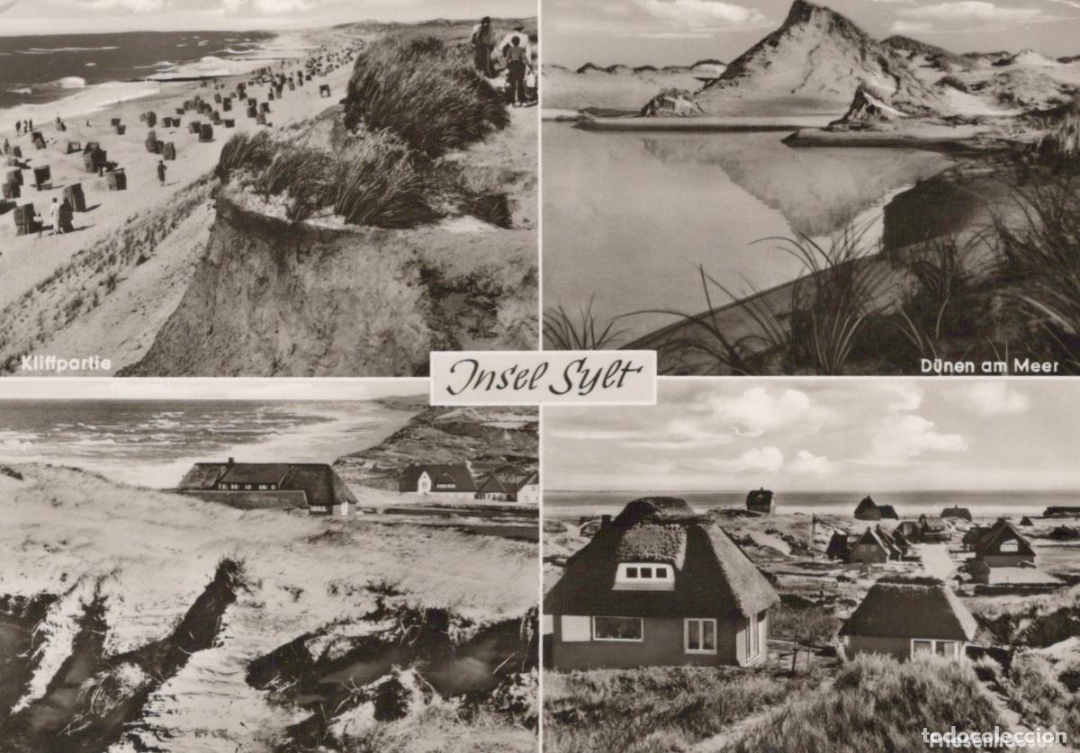 Postais: Germany Sylt Island Beach Cliff Dunes Thatched Real Photo Unposted *YAW733
