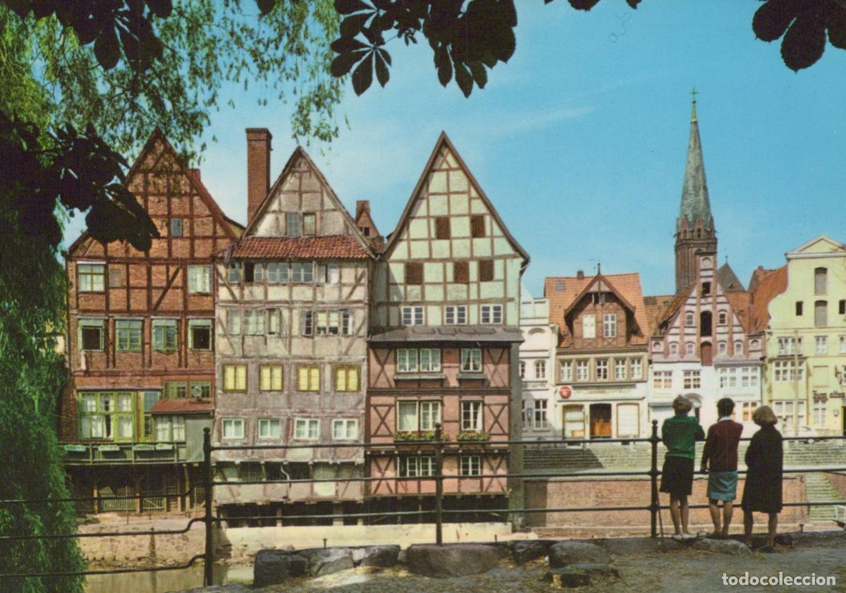 Postales: Germany L&uuml;neburg Historic Half Timbered Houses Along Ilmenau River *YAW527