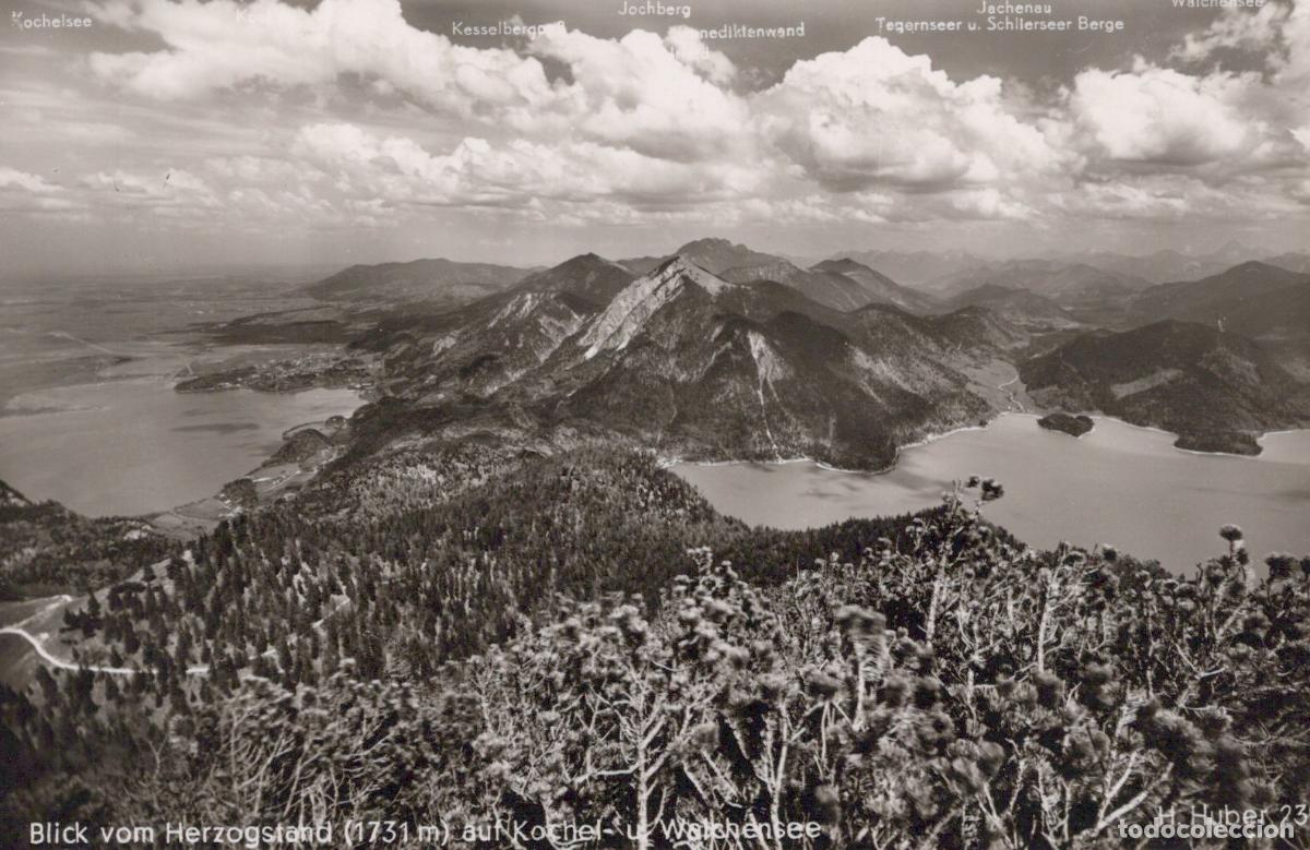Postkarten: Germany Kochel am See Kochelsee Walchensee View From Unposted *YAW758