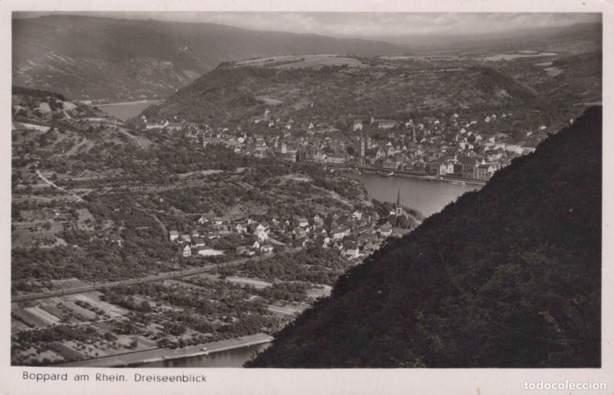 Postais: Germany Boppard Am Rhein Dreiseenbick Panoramic View of Town and River *YAW756