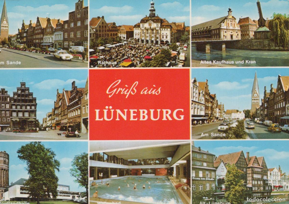 Postcards: Germany L&uuml;neburg Multi View Rathaus am Sande Altes Kaufhaus Unposted *YAW569