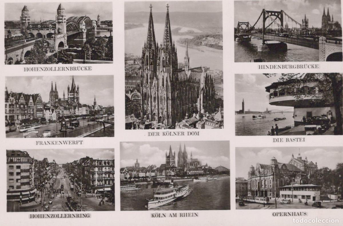 Postcards: Germany Cologne Multi View Hohenzollernbr&uuml;cke Hindenburgbr&uuml;cke Unposted *YAW791