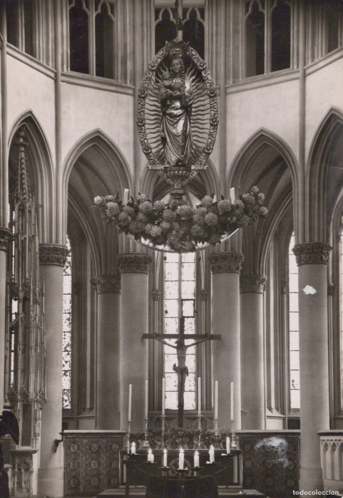 Postales: Germany Altenberg Cathedral Interior Madonna Child Crucifix *YAW798