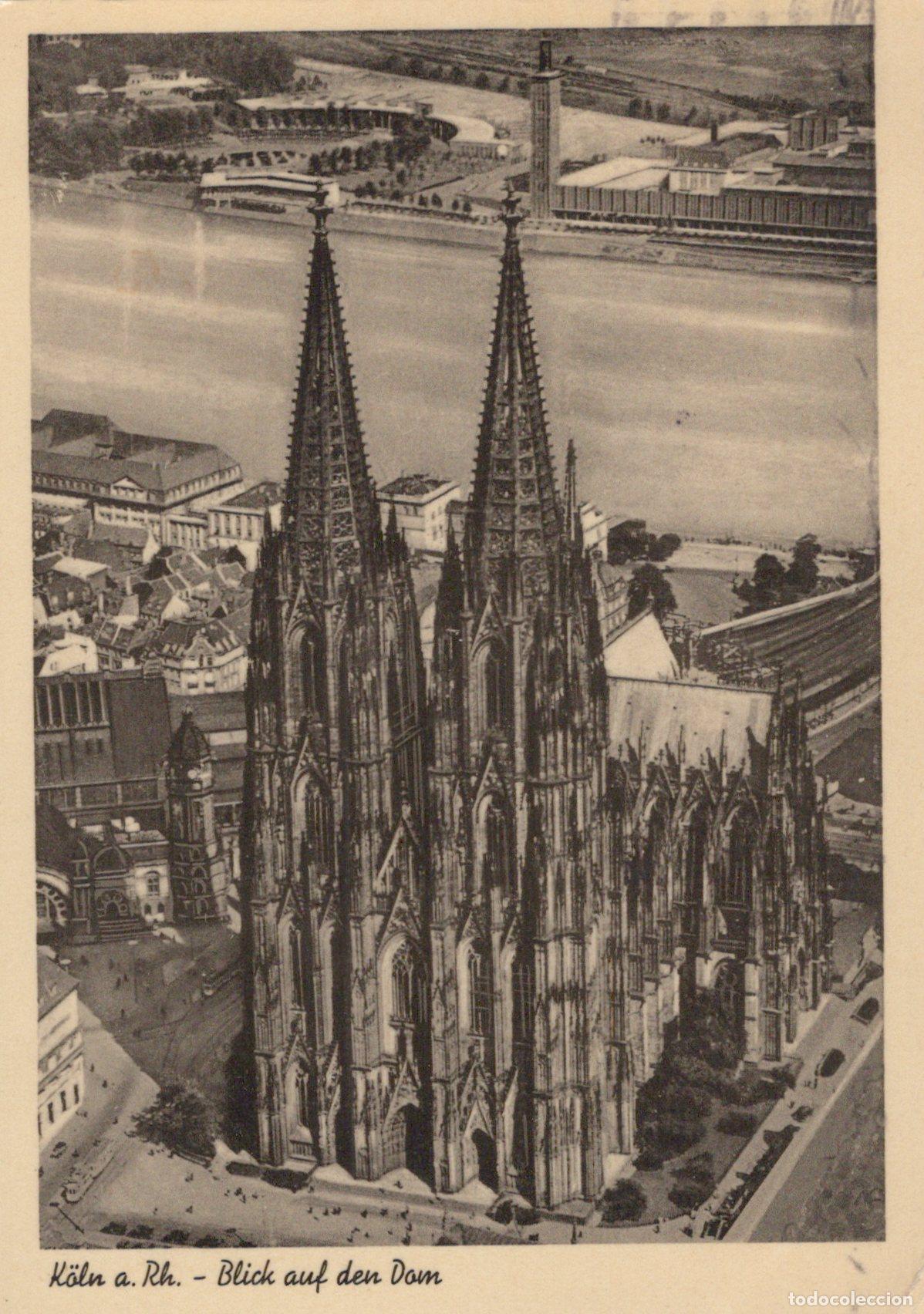 Postcards: Germany Cologne Cathedral Aerial View Rhine River Cityscape Architecture *YAW803