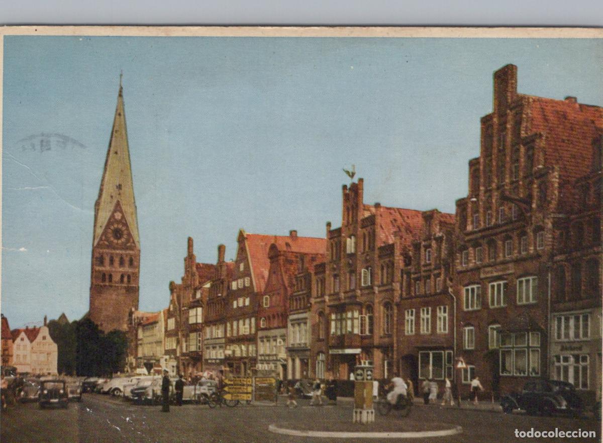 Postcards: Germany L&uuml;neburg Am Sande Street View With St John S Church Tower *YAW607