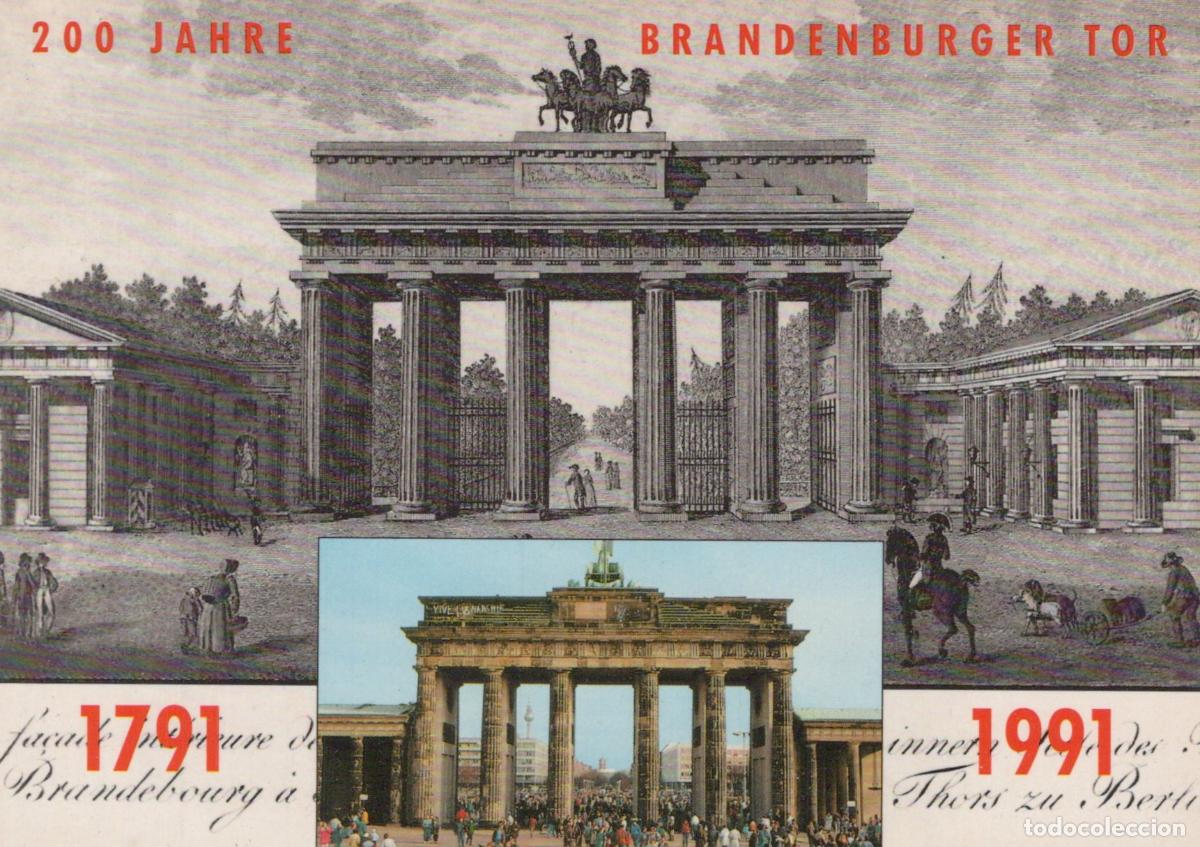 Postkarten: Germany Berlin Brandenburg Gate 200th Anniversary 1791 1991 Unposted *YAW878