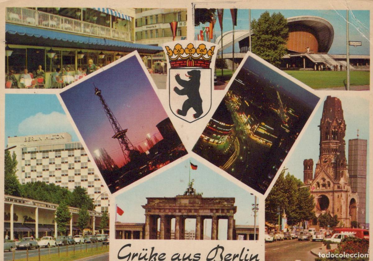 Postkarten: Germany Berlin Multi View Collage With Brandenburg Gate TV Tower *YAW888