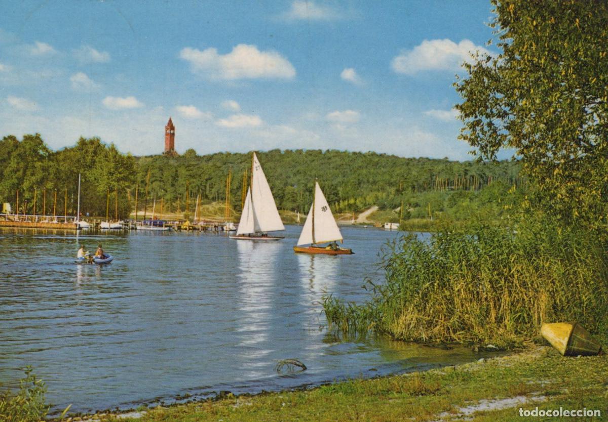 Postales: Germany Berlin Havel River Grunewaldturm Tower Sailboats Boating *YAW891