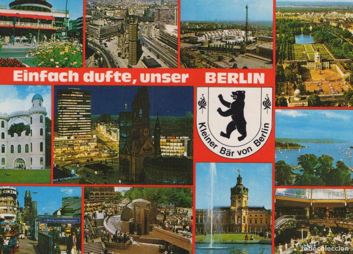Postales: Germany Berlin Collage City Views Architecture Landmarks Fountains *YAW903