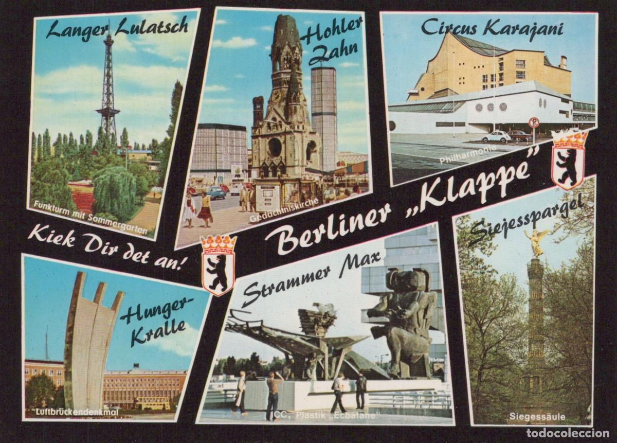Postales: Germany Berlin Collage of Landmarks Funkturm Ged&auml;chtniskirche Unposted *YAW901