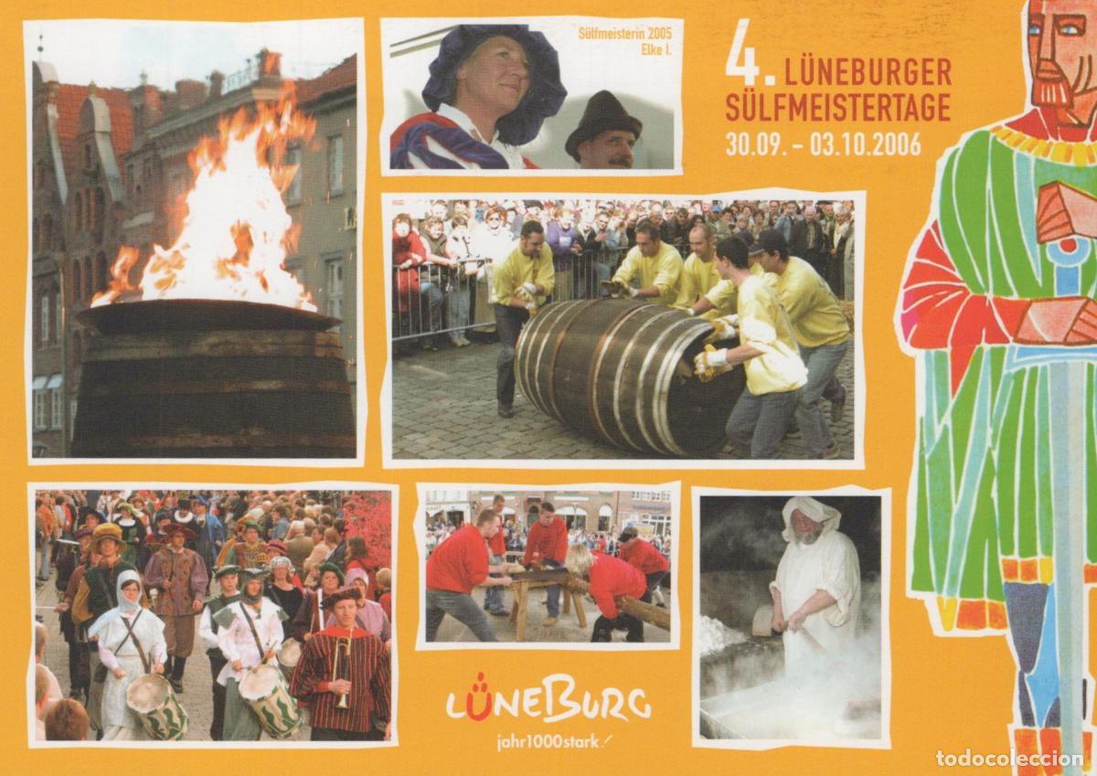 Postales: Germany L&uuml;neburg Salt Festival People Costumes Barrel Rolling Unposted *YAW667