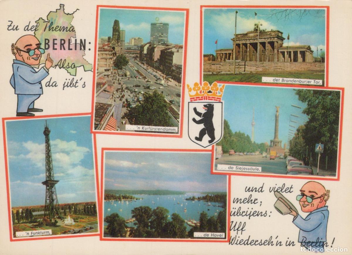 Postales: Germany Berlin Collage Brandenburg Gate Funkturm Kurf&uuml;rstendamm Havel *YAW908