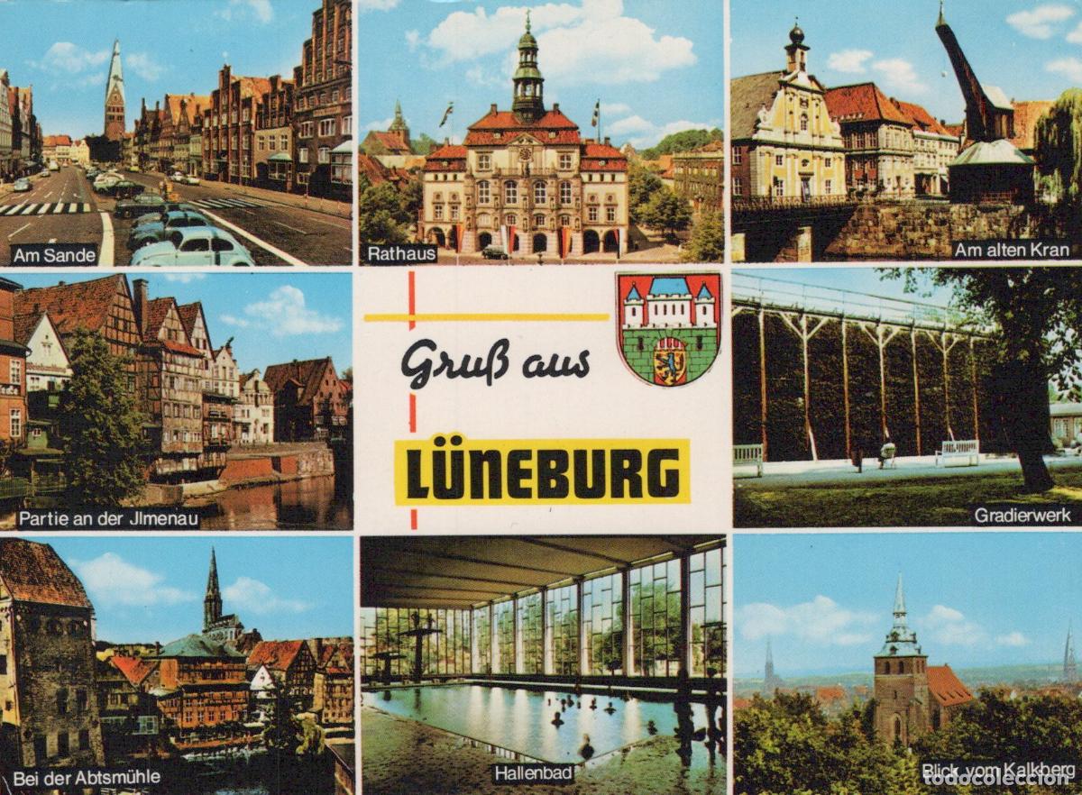 Postales: Germany L&uuml;neburg Multi View Rathaus am Sande Ilmenau Hallenbad Unposted *YAW682