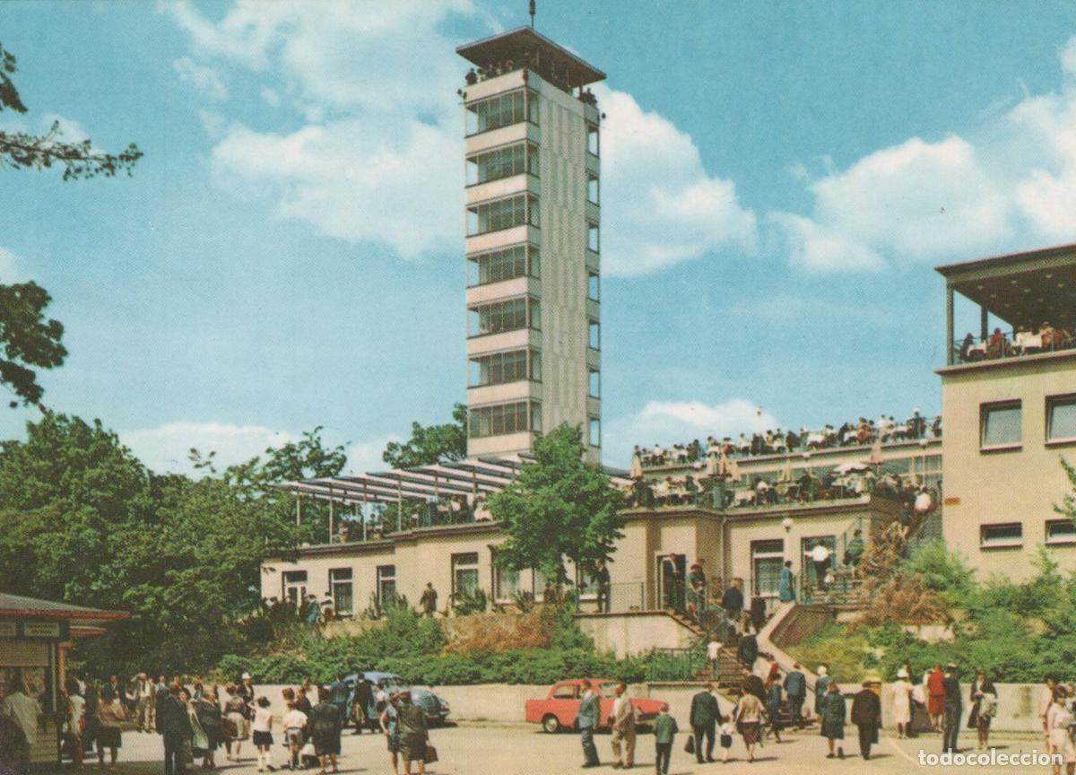 Postales: Germany Berlin M&uuml;ggelturm Observation Tower People Cars 1970s *YAW946