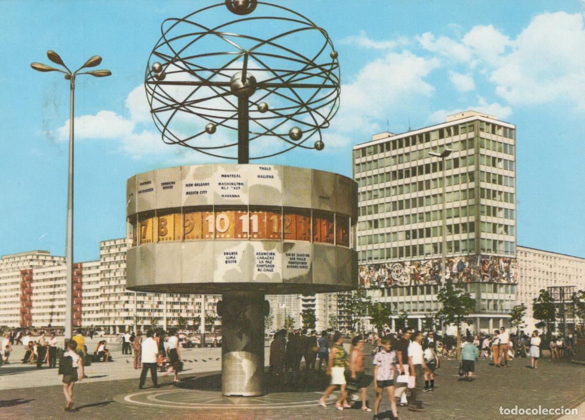 Postales: Germany Berlin World Time Clock Urania Column Alexanderplatz Square *YAW950