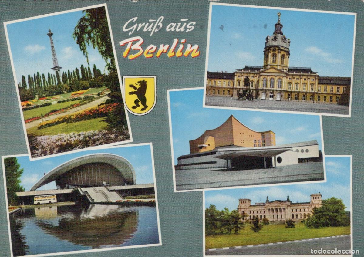 Postkarten: Germany Berlin Multi View Funkturm Charlottenburg Palace Congress Hall *YAW956