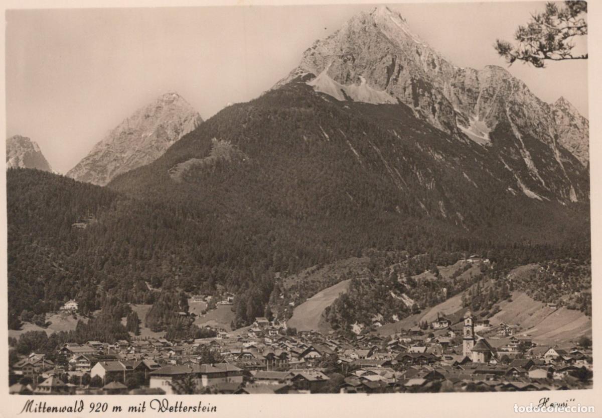 Postales: Germany Mittenwald 920m With Wetterstein Mountains Real Photo Unposted *YAW712