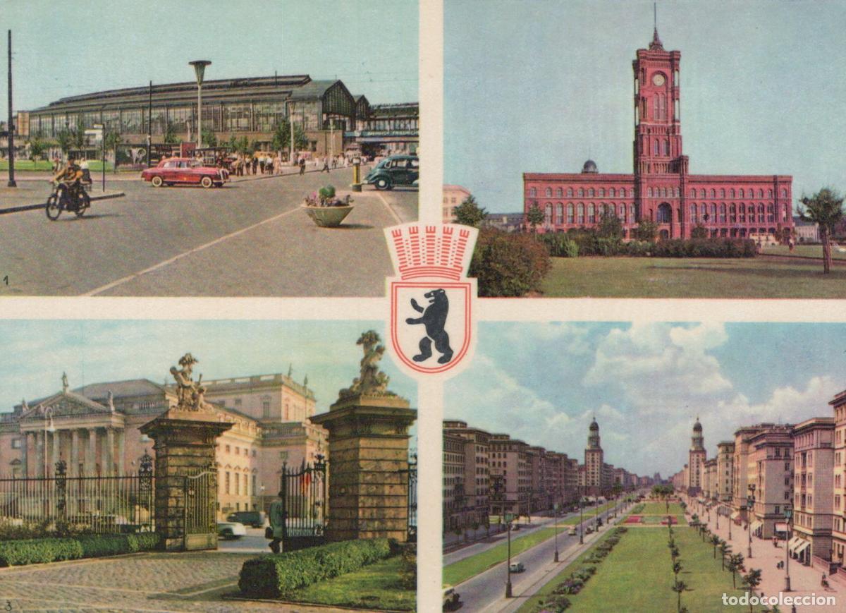 Cartoline: Germany Berlin City Views Friedrichstrasse Station Town Hall Unposted *YAW971