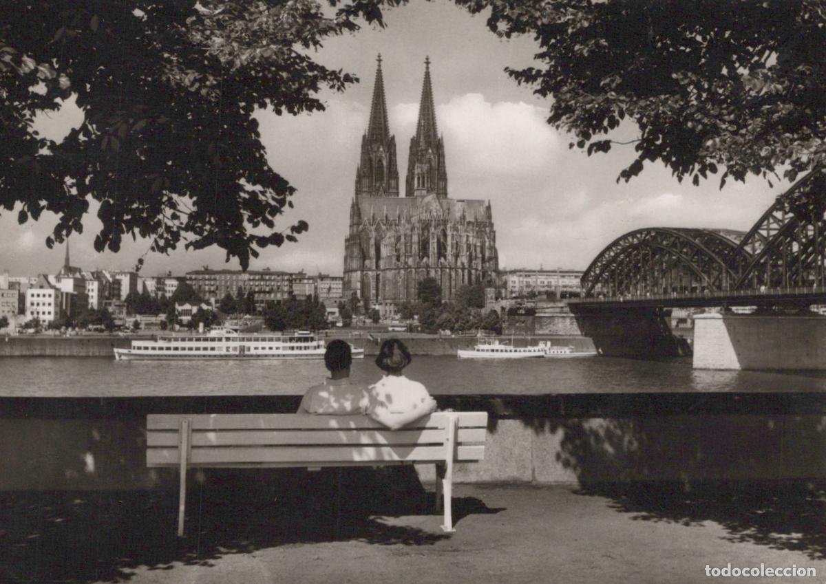 Postcards: Germany Cologne Cathedral Hohenzollern Bridge Rhine River View *YAW734