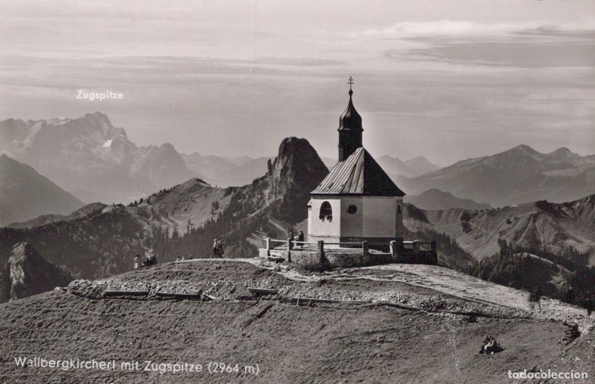 Postcards: Germany Wallbergkircherl Chapel With Zugspitze Mountain Unposted *YAW747