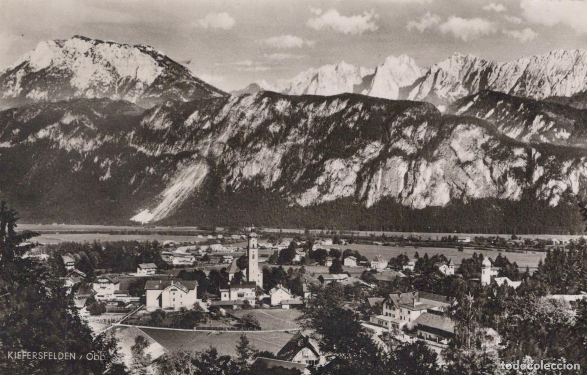 Postcards: Germany Kiefersfelden Upper Village With Mountains Real Photo Unposted *YAW767