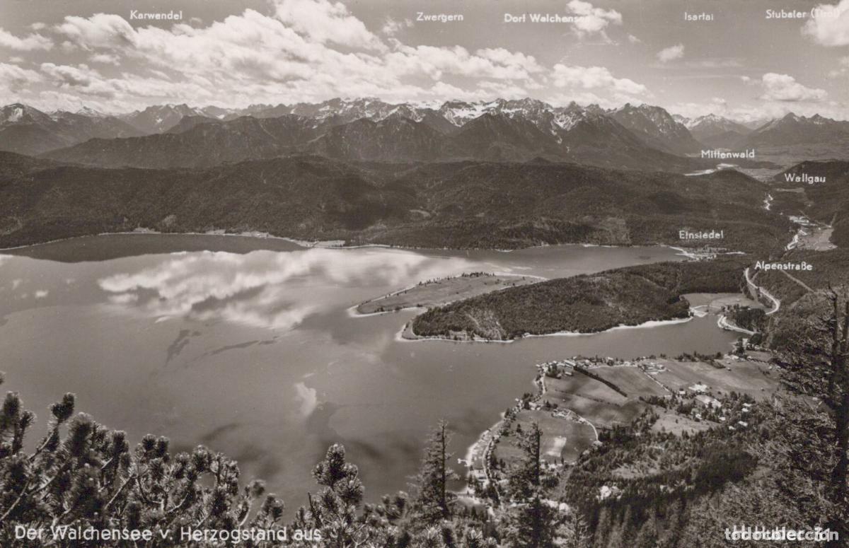 Postais: Germany Walchensee Lake Karwendel Mountains Aerial View Unposted *YAW779