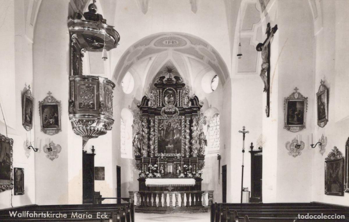 Postais: Germany Traunstein Maria Eck Pilgrimage Church Interior Altar Pulpit *YAW782