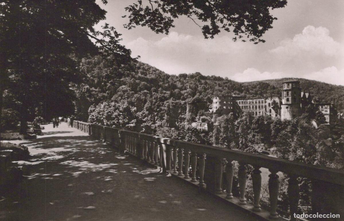 Postais: Germany Heidelberg Scheffelterrasse and Schloss Real Photo Unposted *YAW794