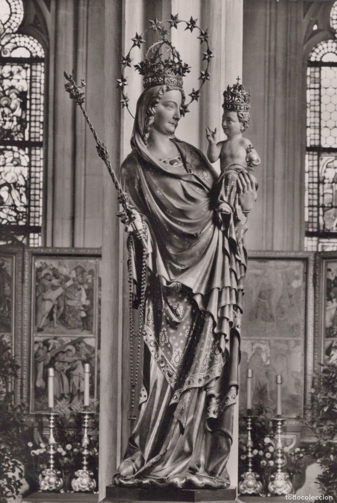 Postais: Germany Cologne Cathedral Mail&auml;nder Madonna Statue Religious Art *YAW804