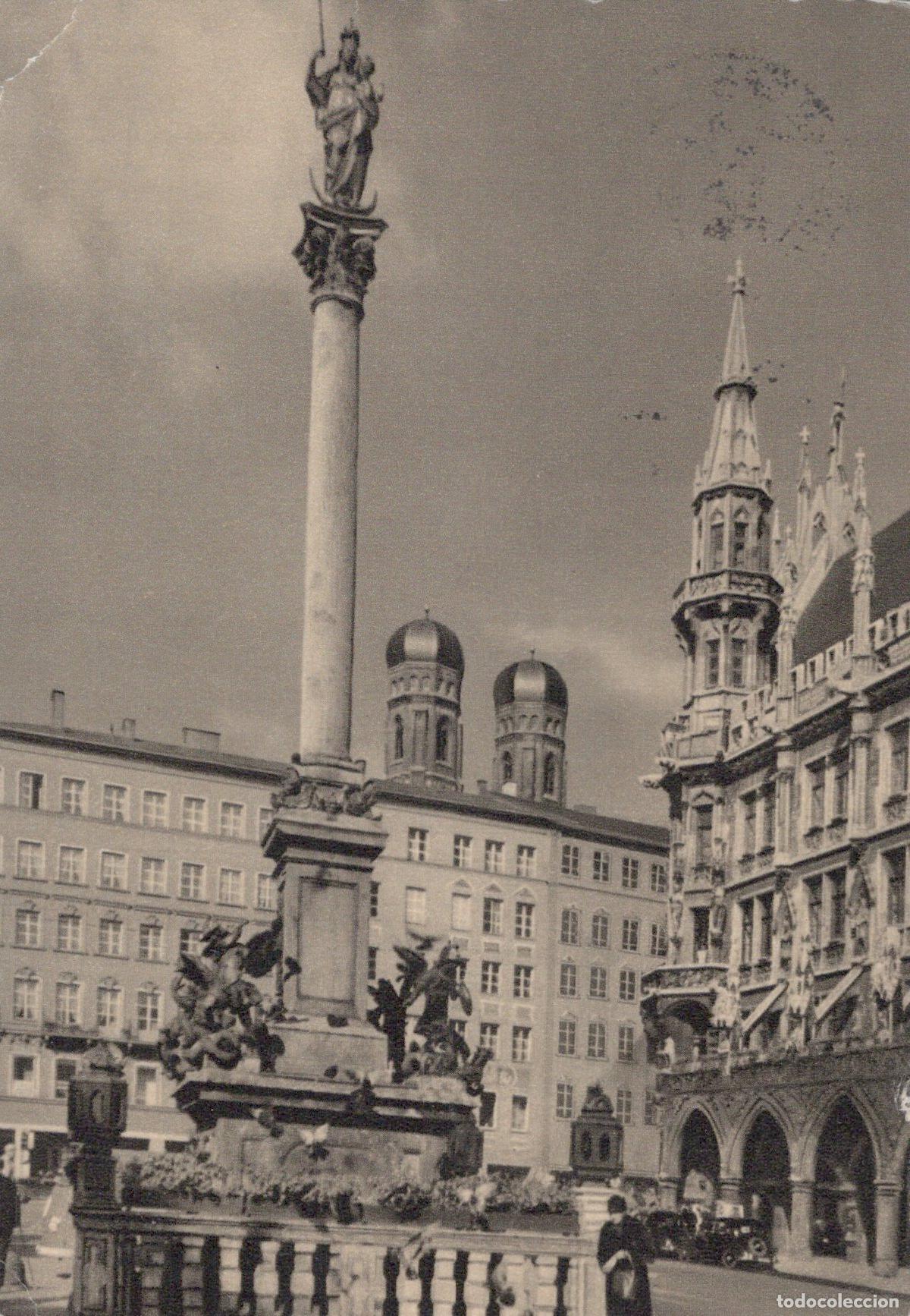 Postais: Germany Munich Marienplatz Mary S Column Frauenkirche New Town Hall *YAW834