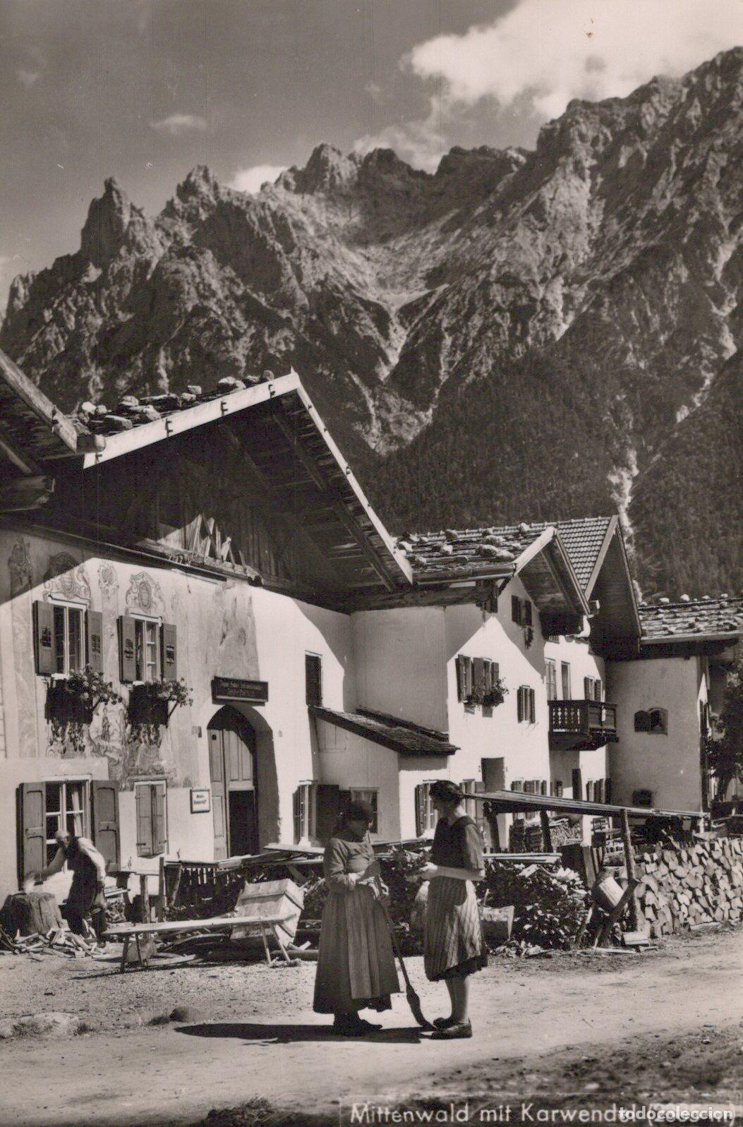 Cartoline: Germany Mittenwald With Karwendel Mountains Real Photo Unposted *YAW842