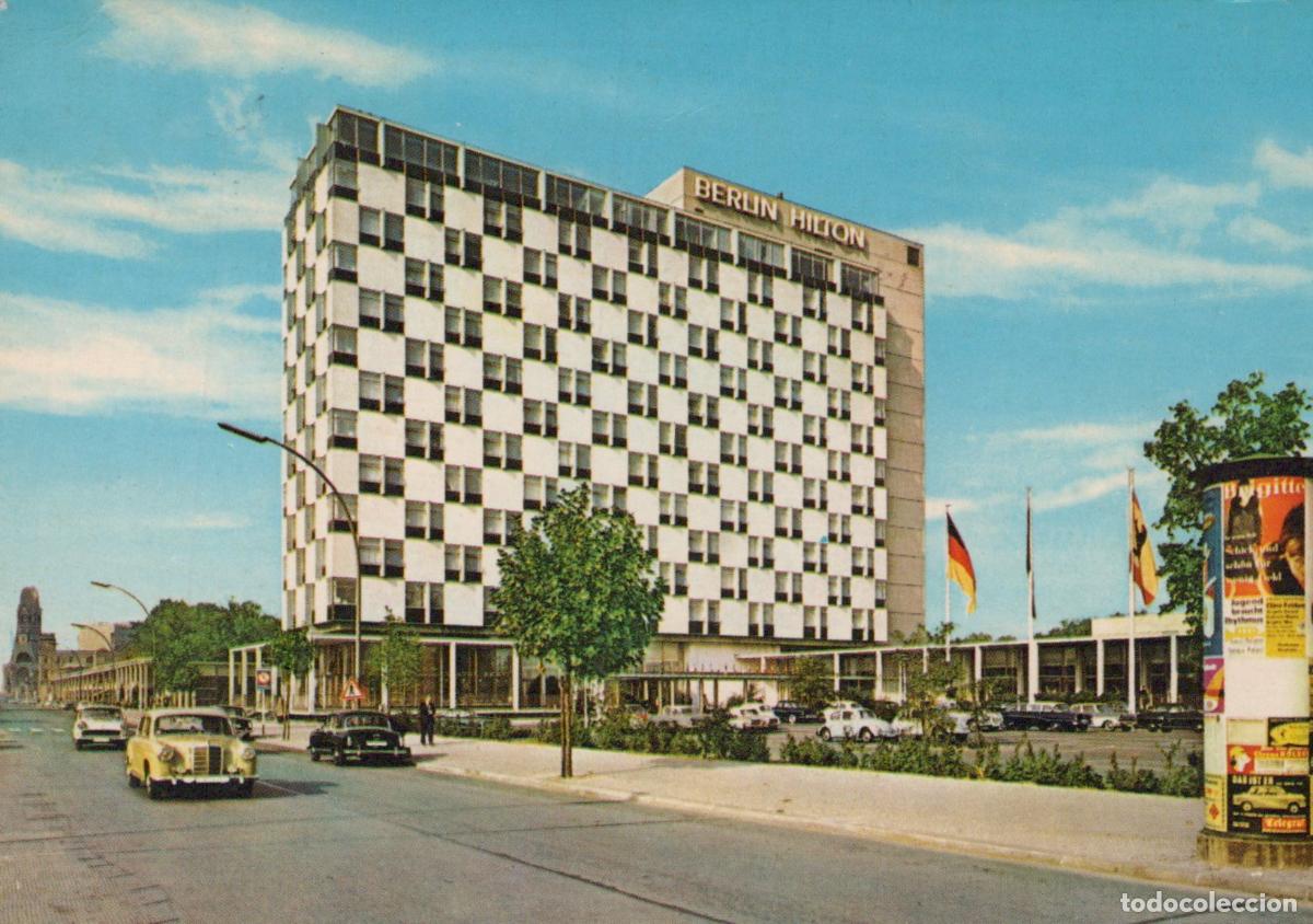 Postais: Germany Berlin Hilton Hotel 1969 Street View With Cars *YAW869