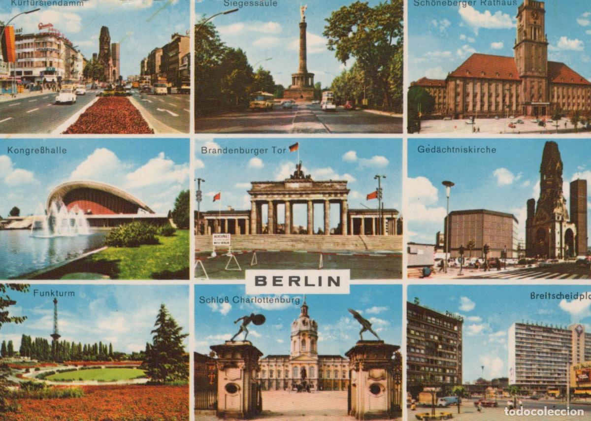 Postkarten: Germany Berlin Collage Kurf&uuml;rstendamm Siegess&auml;ule Rathaus Unposted *YAW899