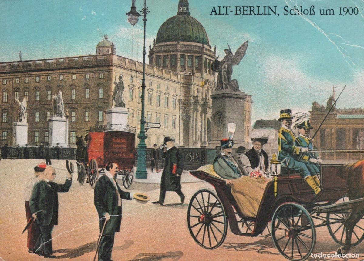 Postkarten: Germany Berlin Schloss Palace Horse Drawn Carriages People Unposted *YAW902