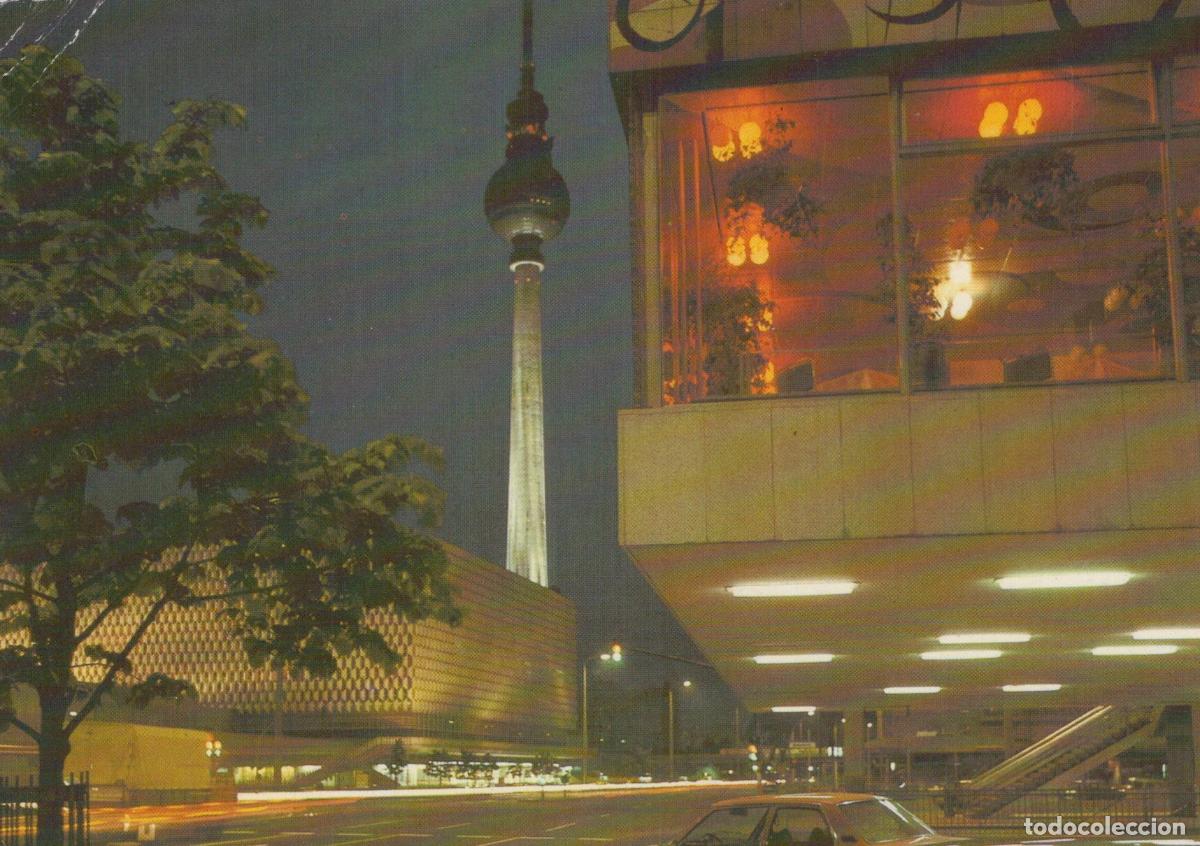 Postales: Germany Berlin TV Tower Palast der Republik At Night East 1970s *YAW934