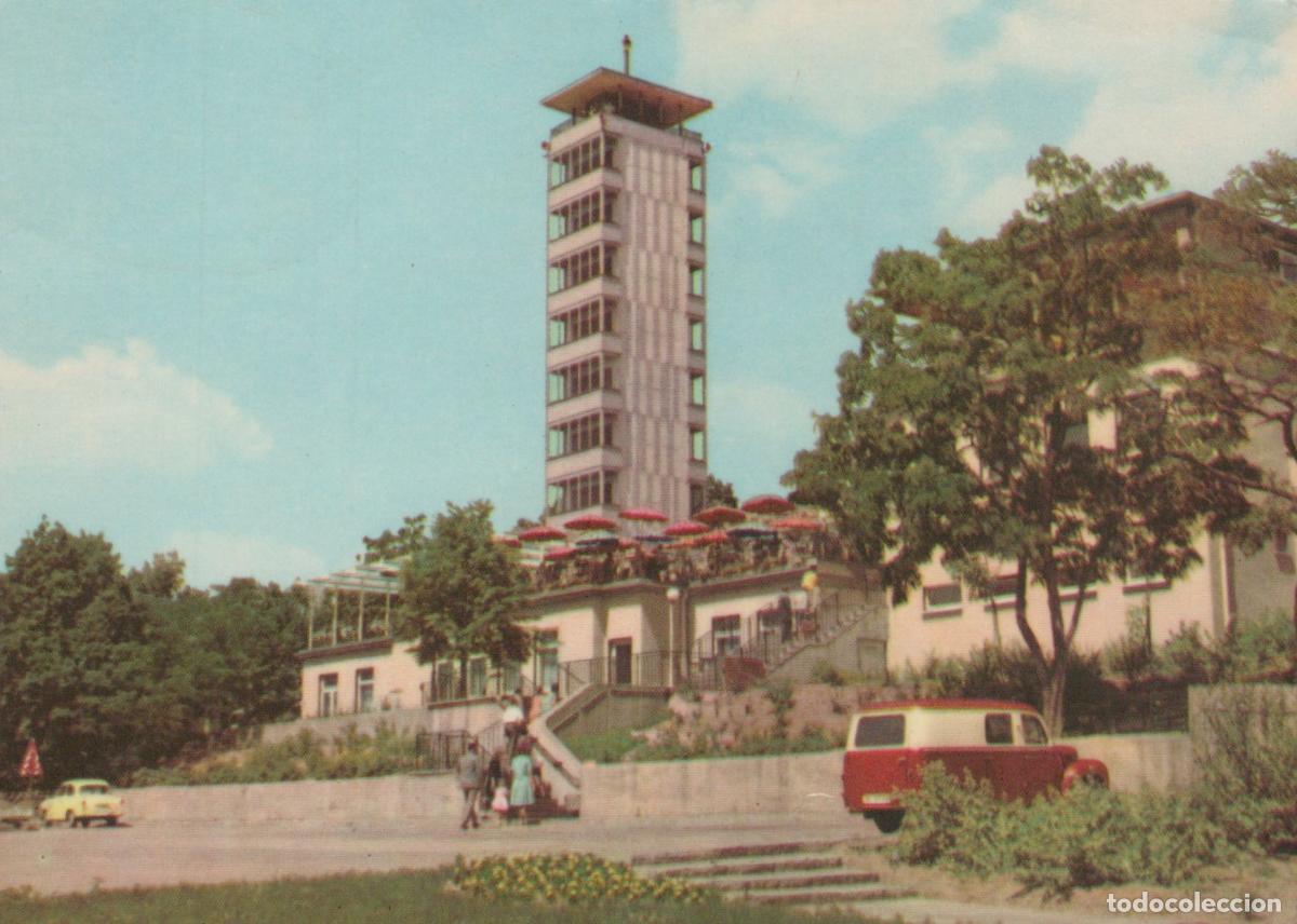 Postales: Germany Berlin M&uuml;ggel Tower Restaurant Terrace People Cars East *YAW944